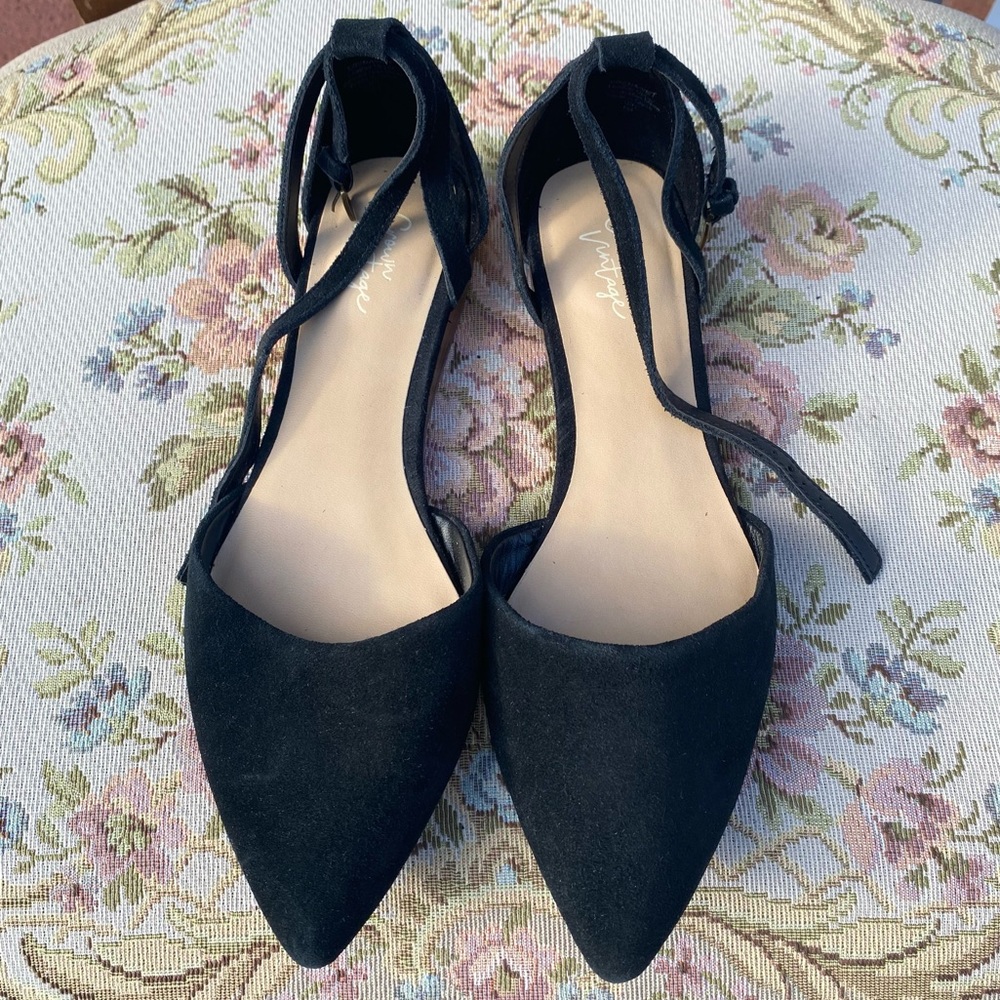 Black Size 8.5 Crown Vintage "Evalinda" Flats